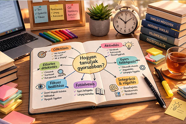 tanulási módszerek rendszerezése gondolattérképpel és jegyzeteléssel